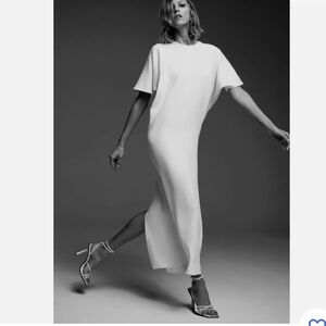 Zara flowing white ecru midi dress.